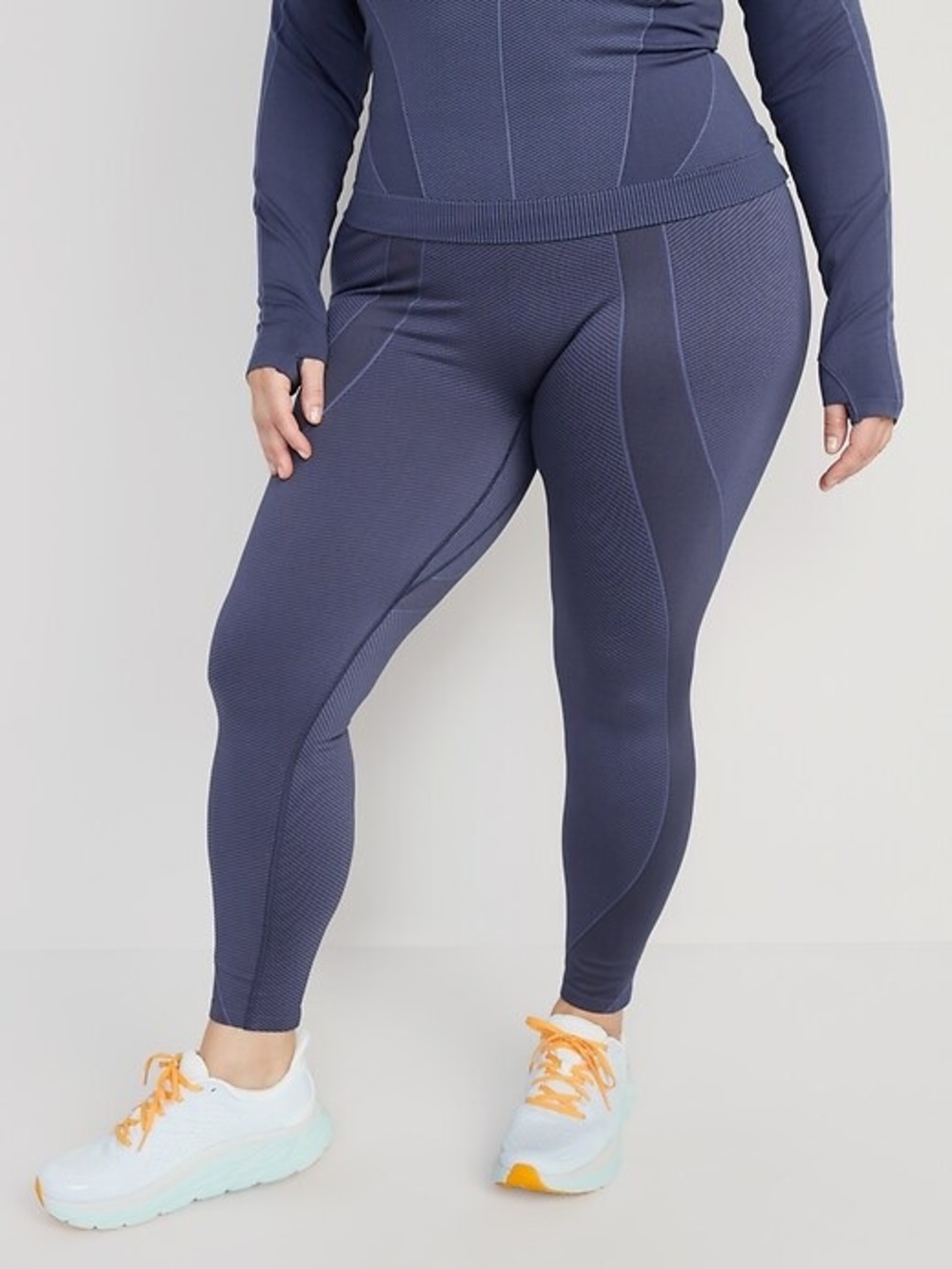 Old Navy High-Waisted Rib-Panel Seamless Leggings Size XLP